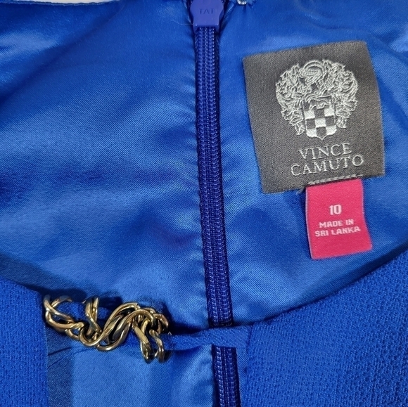 Vince Camuto Blue 3/4 Sleeve Dress - Picture 6 of 7